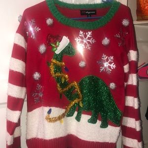 Dinosaur Christmas Sweater!